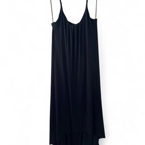 Nicole Miller Black Maxi Slip Dress with Spaghetti Straps